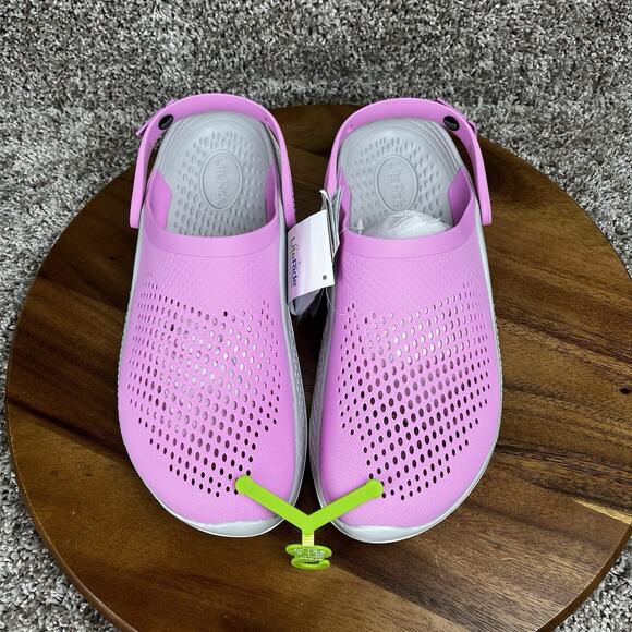 Crocs LiteRide 360 Clog Mens Size 13 Pink White Beach Outdoor Slip On Sandals - Picture 4 of 9